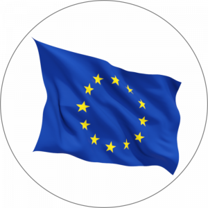copy of Adhésif drapeaux - Europe - carré bleu/jaune fond blanc