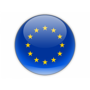 Adhésif drapeau - Europe - rond bleu/jaune