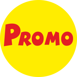 Adhésif Promo Rouge sur Jaune