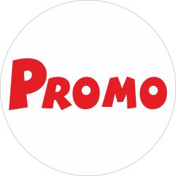 Adhésif Promo Rouge sur Blanc