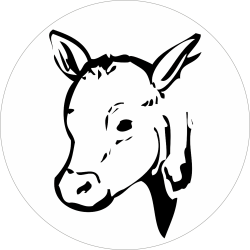 Adhésif tête animal - Veau...