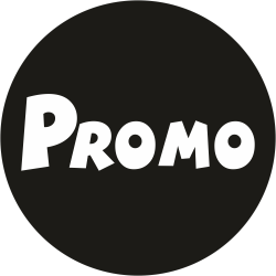 Adhésif Promo Blanc sur Noir