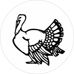 Adhésif tête animal - Dinde...