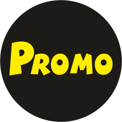 Adhésif Promo Jaune sur Noir