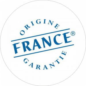 Adhésif Origine FRANCE Garantie bleu sur blanc