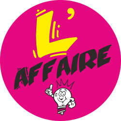 Adhésif L'AFFAIRE fond Magenta