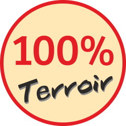 Adhésif 100 % Terroir rouge...