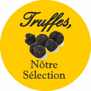Adhésif Truffes nôtre Sélection - picto truffes - noir sur or
