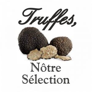 Adhésif Truffes nôtre Sélection - picto truffes - noir sur blanc